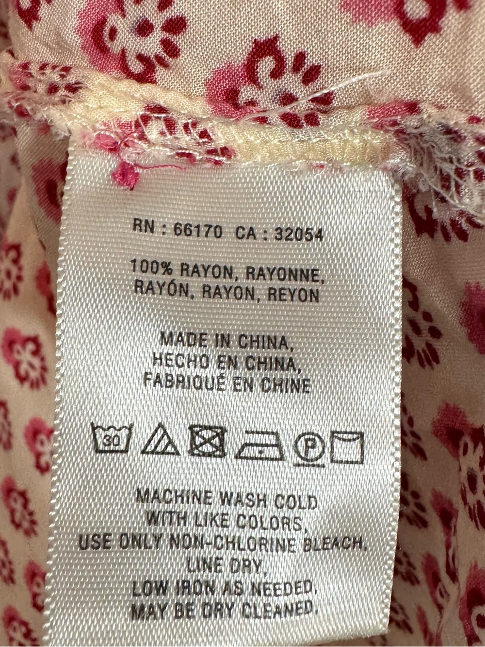 Anthropologie Maeve Laiken Henley In Motif Tunic Blouse Pink Women’s Size 10 - Picture 7 of 8